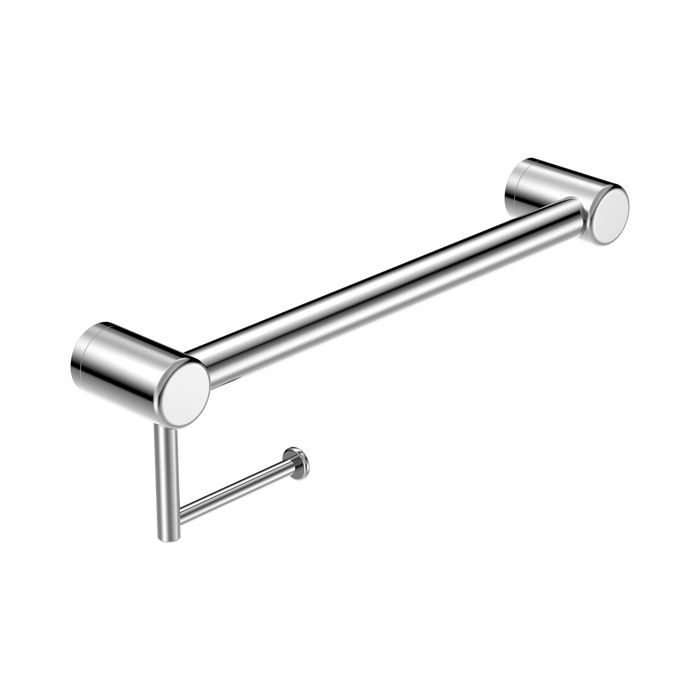 Nero Mecca Care 32mm Grab Rail With Toilet Roll Holder 450mm - Chrome