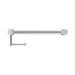 Nero NRCR3218ACH Mecca Care 32mm Grab Rail With Toilet Roll Holder 450mm Chrome image 2 | SKU: NRCR3218ACH