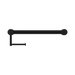 Nero NRCR3218AMB Mecca Care 32mm Grab Rail With Toilet Roll Holder 450mm Matte Black image 2 | SKU: NRCR3218AMB