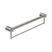 Nero Mecca Care 32mm Grab Rail With Towel Holder 600mm - Brushed Nickel