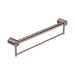 Nero Mecca Care 32mm Grab Rail With Towel Holder 600mm - Brushed Bronze