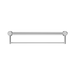 Nero NRCR3224BCH Mecca Care 32mm Grab Rail With Towel Holder 600mm Chrome image 2 | SKU: NRCR3224BCH