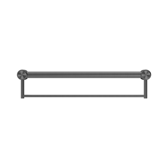 Nero NRCR3224BGM Mecca Care 32mm Grab Rail With Towel Holder 600mm Gun Metal image 2 | SKU: NRCR3224BGM