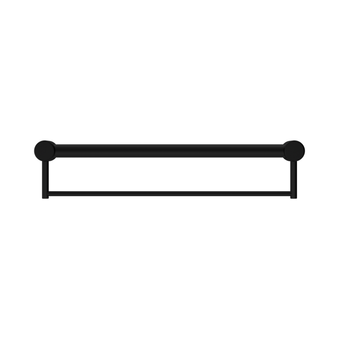Nero NRCR3224BMB Mecca Care 32mm Grab Rail With Towel Holder 600mm Matte Black image 2 | SKU: NRCR3224BMB