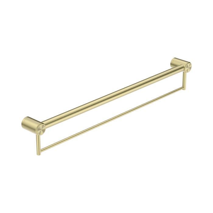 Nero Mecca Care 32mm Grab Rail With Towel Holder 900mm - Brushed Gold