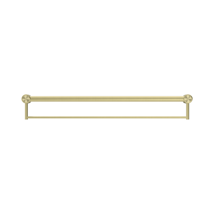 Nero NRCR3230BBG Mecca Care 32mm Grab Rail With Towel Holder 900mm Brushed Gold image 2 | SKU: NRCR3230BBG