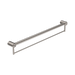 Nero Mecca Care 32mm Grab Rail With Towel Holder 900mm - Brushed Nickel