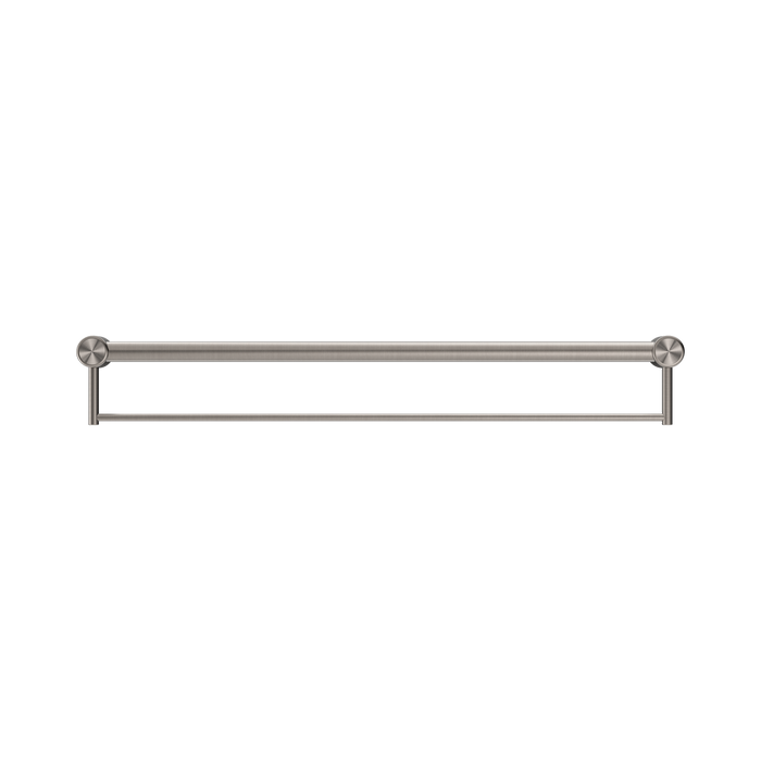 Nero NRCR3230BBN Mecca Care 32mm Grab Rail With Towel Holder 900mm Brushed Nickel image 2 | SKU: NRCR3230BBN