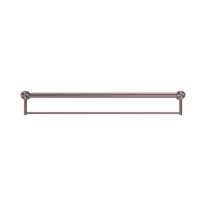 Nero NRCR3230BBZ Mecca Care 32mm Grab Rail With Towel Holder 900mm Brushed Bronze image 2 | SKU: NRCR3230BBZ