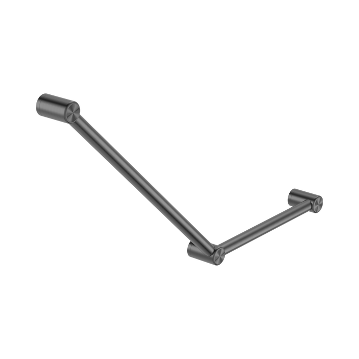 Nero Mecca Care 32mm Ambulant Toilet Grab Rail 45 Degree 750X450mm - Gun Metal
