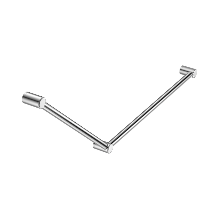 Nero Mecca Care 32mm DDA Accessible Toilet Grab Rail Set 45 Degree 750X900mm - Chrome