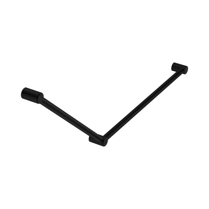 Nero Mecca Care 32mm DDA Accessible Toilet Grab Rail Set 45 Degree 750X900mm - Matte Black
