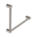 Nero Mecca Care 32mm Ambulant Toilet Grab Rail 90 Degree 450X450mm - Brushed Nickel