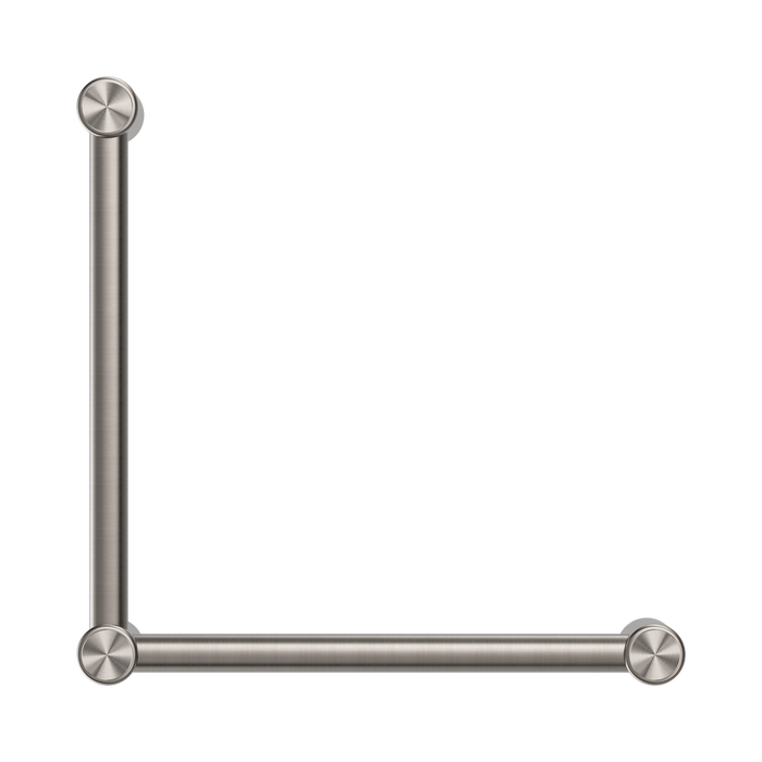 Nero NRCR3290ABN Mecca Care 32mm Ambulant Toilet Grab Rail 90 Degree 450X450mm Brushed Nickel image 2 | SKU: NRCR3290ABN