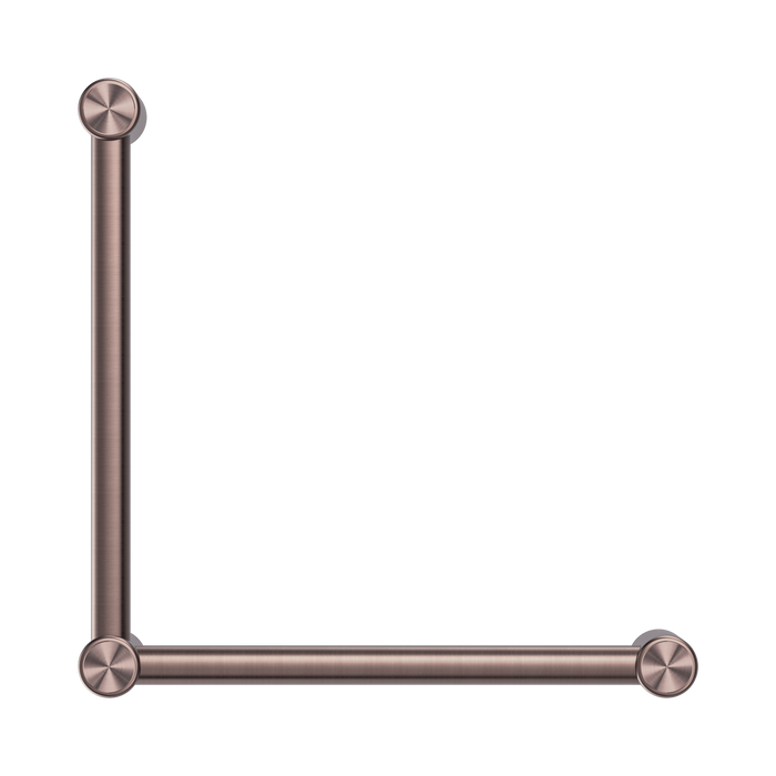 Nero NRCR3290ABZ Mecca Care 32mm Ambulant Toilet Grab Rail 90 Degree 450X450mm Brushed Bronze image 2 | SKU: NRCR3290ABZ