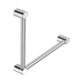 Nero Mecca Care 32mm Ambulant Toilet Grab Rail 90 Degree 450X450mm - Chrome