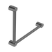 Nero Mecca Care 32mm Ambulant Toilet Grab Rail 90 Degree 450X450mm - Gun Metal