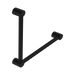Nero Mecca Care 32mm Ambulant Toilet Grab Rail 90 Degree 450X450mm - Matte Black