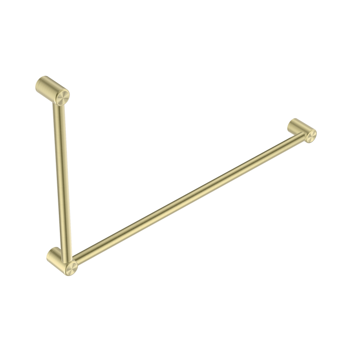 Nero Mecca Care 32mm DDA Accessible Toilet Grab Rail Set 90 Degree 600X1000mm - Brushed Gold