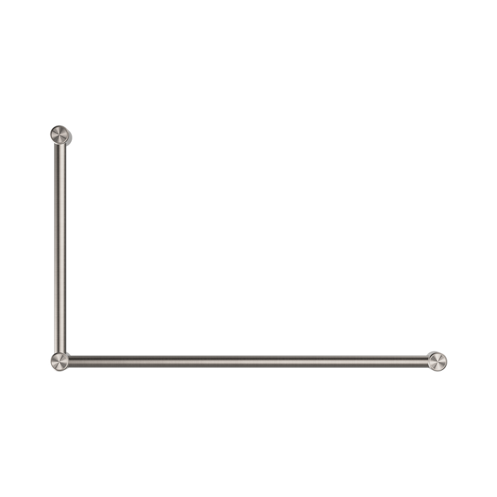 Nero NRCR3290BN Mecca Care 32mm DDA Grab Rail Set 90 Degree 600X1000mm Brushed Nickel image 2 | SKU: NRCR3290BN