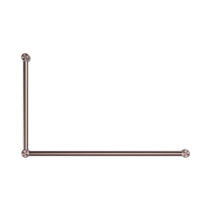 Nero NRCR3290BZ Mecca Care 32mm DDA Grab Rail Set 90 Degree 600X1000mm Brushed Bronze image 2 | SKU: NRCR3290BZ