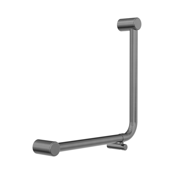 Nero Mecca Care 32mm Ambulant 90 Degree Bent Tube Grab Rail 450X450mm - Gun Metal