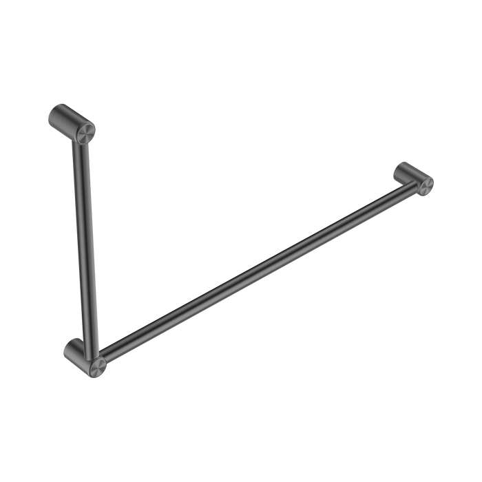 Nero Mecca Care 32mm DDA Accessible Toilet Grab Rail Set 90 Degree 600X1000mm - Gun Metal