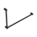 Nero Mecca Care 32mm DDA Accessible Toilet Grab Rail Set 90 Degree 600X1000mm - Matte Black