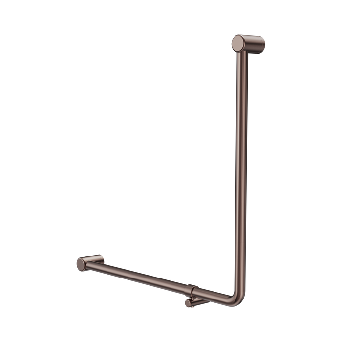 Nero Mecca Care 32mm 90 Degree NZ4121 Accessible Toilet Grab Rail 750X750mm - Brushed Bronze