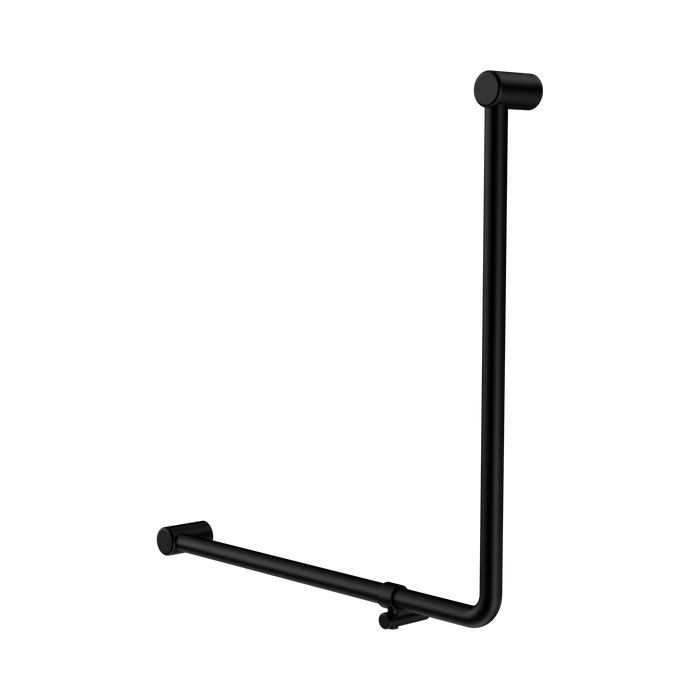 Nero Mecca Care 32mm 90 Degree NZ4121 Accessible Toilet Grab Rail 750X750mm - Matte Black