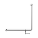 Nero NRCR3290bhCH Mecca Care 32mm 90 Degree Bent Tube Grab Rail 750X750mm With Toilet Roll Holder Chrome image 2 | SKU: NRCR3290BHCH