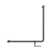 Nero NRCR3290bhGM Mecca Care 32mm 90 Degree Bent Tube Grab Rail 750X750mm With Toilet Roll Holder Gun Metal image 2 | SKU: NRCR3290BHGM