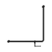 Nero NRCR3290bhMB Mecca Care 32mm 90 Degree Bent Tube Grab Rail 750X750mm With Toilet Roll Holder Matte Black image 2 | SKU: NRCR3290BHMB