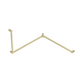 Nero Mecca Care 32mm DDA Accessible Toilet Grab Rail Set 90 Degree Continuous 600X1065X1025mm - Brushed Gold