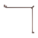 Nero NRCR3290cBZ Mecca Care 32mm DDA Toilet Grab Rail Set 90 Degree Continuous 600X1065X1025mm Brushed Bronze image 2 | SKU: NRCR3290CBZ