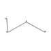 Nero Mecca Care 32mm DDA Accessible Toilet Grab Rail Set 90 Degree Continuous 600X1065X1025mm - Chrome