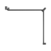 Nero NRCR3290cGM Mecca Care 32mm DDA Toilet Grab Rail Set 90 Degree Continuous 600X1065X1025mm Gun Metal image 2 | SKU: NRCR3290CGM