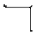 Nero NRCR3290cMB Mecca Care 32mm DDA Toilet Grab Rail Set 90 Degree Continuous 600X1065X1025mm Matte Black image 2 | SKU: NRCR3290CMB