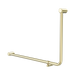 Nero Mecca Care 32mm DDA Accessible Toilet 90 Degree Bent Tube Grab Rail 600X1000mm - Brushed Gold