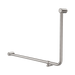 Nero Mecca Care 32mm DDA Accessible Toilet 90 Degree Bent Tube Grab Rail 600X1000mm - Brushed Nickel
