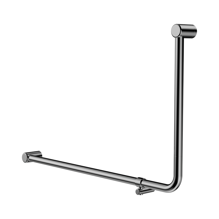 Nero Mecca Care 32mm DDA Accessible Toilet 90 Degree Bent Tube Grab Rail 600X1000mm - Chrome