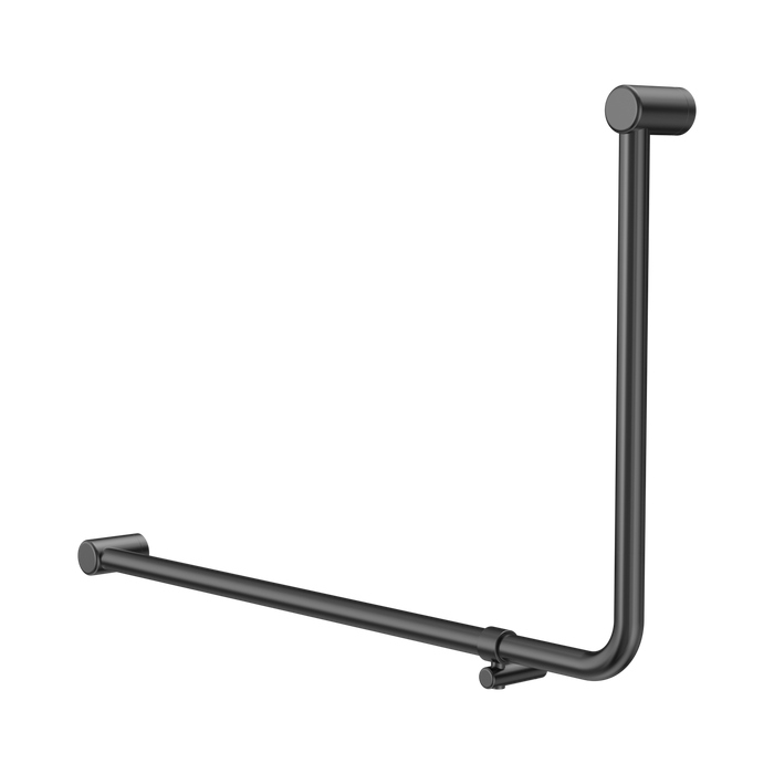 Nero Mecca Care 32mm DDA Accessible Toilet 90 Degree Bent Tube Grab Rail 600X1000mm - Gun Metal