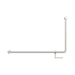 Nero NRCR3290ehBN Mecca Care 32mm DDA 90 Degree Bent Tube Grab Rail 600X1000mm With Toilet Roll Holder Brushed Nickel image 2 | SKU: NRCR3290EHBN