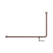 Nero NRCR3290ehBZ Mecca Care 32mm DDA 90 Degree Bent Tube Grab Rail 600X1000mm With Toilet Roll Holder Brushed Bronze image 2 | SKU: NRCR3290EHBZ