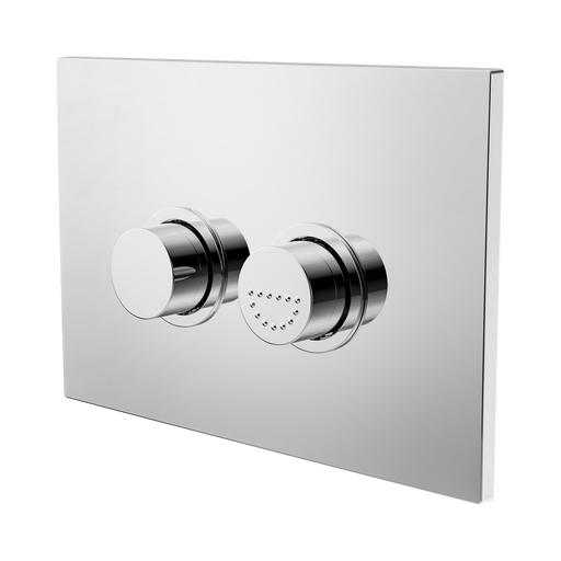 Nero Mecca Care Raised Disabled Care Pneumatic Flush Buttons Plate DDA Accessible Toilet Compliant - Chrome
