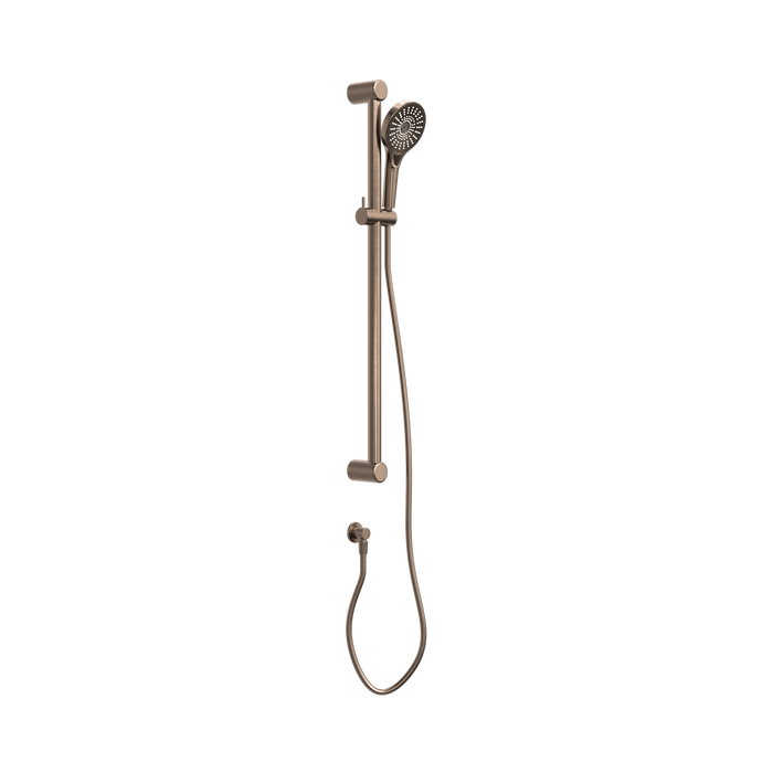 Nero Mecca Care 32mm Grab Rail And Adjustable Shower Rail Set 900mm - Brushed Bronze