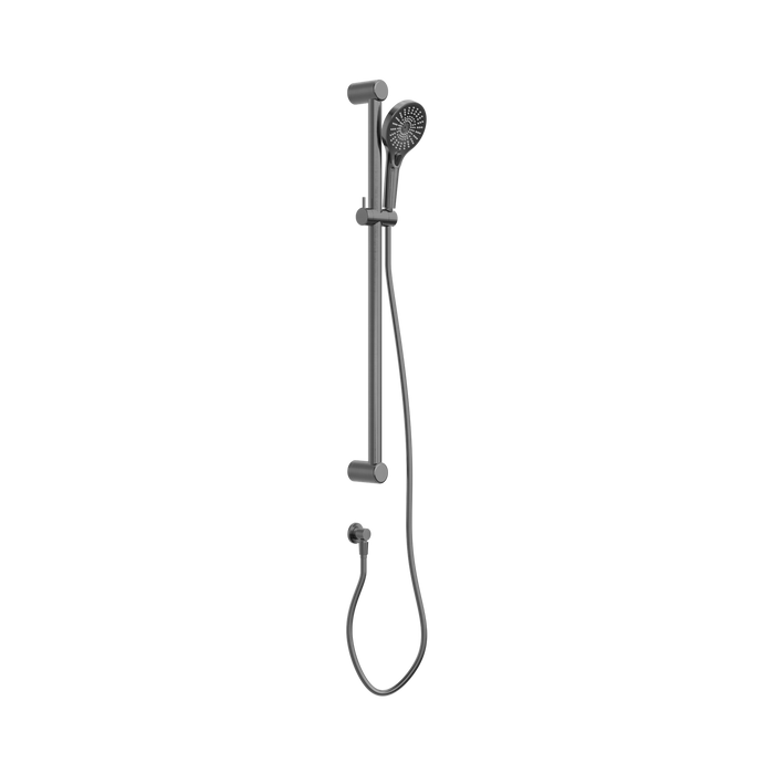 Nero Mecca Care 32mm Grab Rail And Adjustable Shower Rail Set 900mm - Gun Metal
