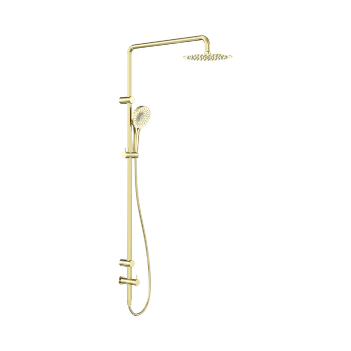 Nero Mecca Care 25mm Grab Rail 900mm Twin Shower Set - Brushed Gold