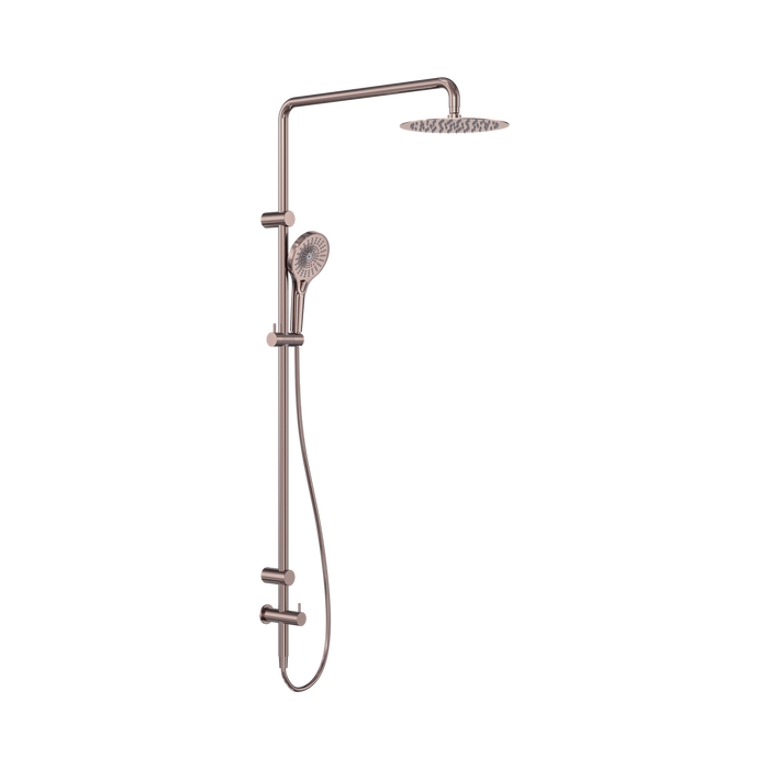 Nero Mecca Care 25mm Grab Rail 900mm Twin Shower Set - Brushed Bronze