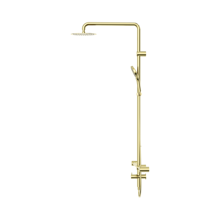 Nero NRCS008BG Mecca Care 32mm T Bar Grab Rail 1100x750mm Twin Shower Set Brushed Gold image 3 | SKU: NRCS008BG